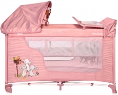 Дитячий манеж Lorelli Moonlight Rocker 2 Layers Beige Rose RABBITS